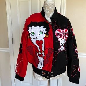 New with tag JH Betty Boop Bomber jacket Size L